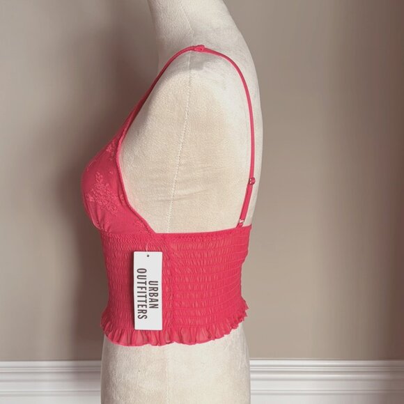 NWT Out From Under Firecracker Smocked Cropped Top - Picture 4 of 7